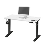 Oikiture Standing Desk Dual Motor 150cm Black&White - Side View