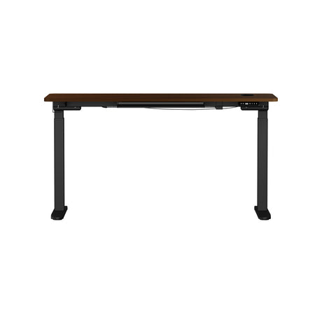 Oikiture 150cm Electric Standing Desk with Drawer Black Walnut