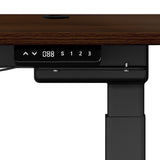 Oikiture 150cm Electric Standing Desk with Drawer Adjustable Black & Walnut