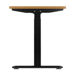 Oikiture Sit-Stand Desk Height Adjustable Desk Black&Oak, image 5