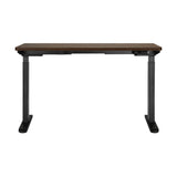 Oikiture Sit-Stand Desk Height Adjustable Desk Black&Walnut