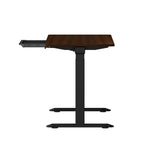 Oikiture 160cm Electric Standing Desk with Drawer Adjustable Black Walnut