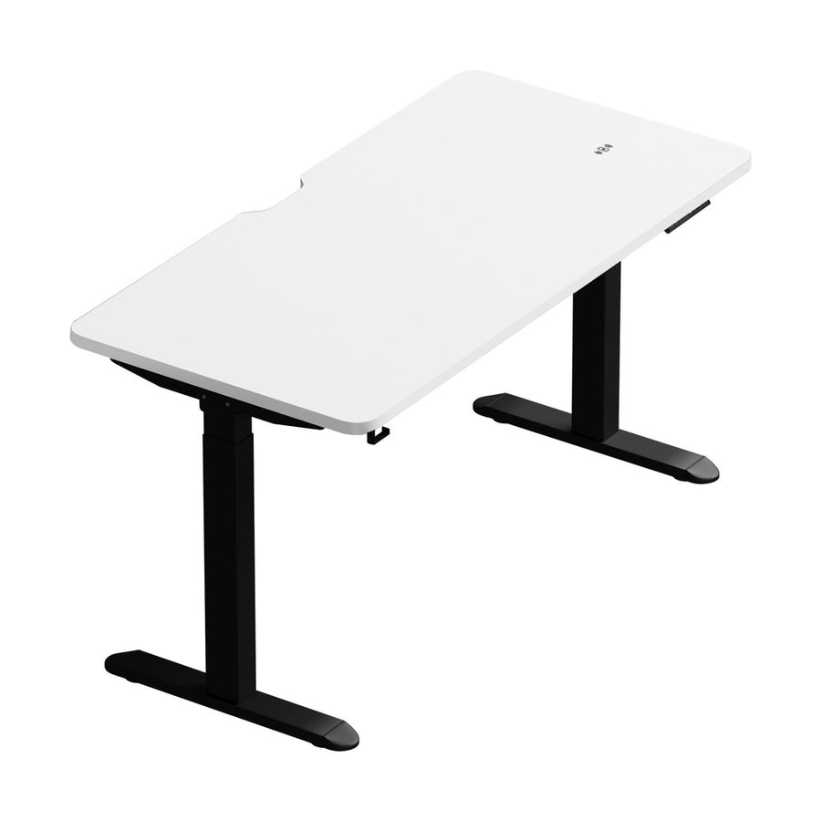Oikiture Standing Desk Dual Motor 140cm Black & White