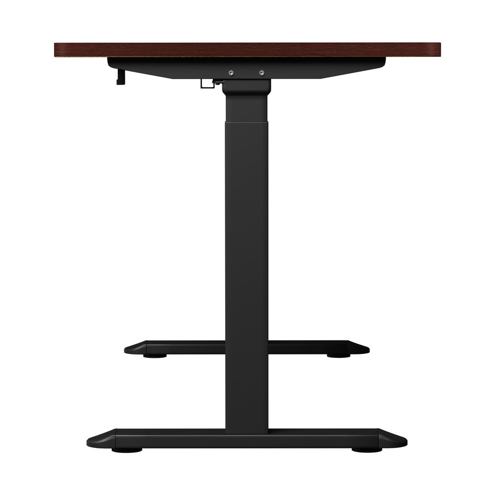 Oikiture Standing Desk Wireless Charging Dual Motor 140CM Black&Walnut