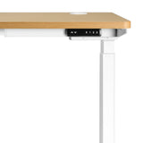 Oikiture Standing Desk Dual Motor Adjustable 120cm White&Oak