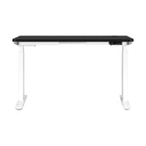 Oikiture Standing Desk Dual Motor Adjustable 140cm Walnut&Black - Top-Down View