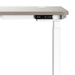 Oikiture 140cm Electric Standing Desk Dual Motor White&Grey-Oak, image 4