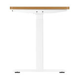 Oikiture Standing Desk Dual Motor Adjustable 140cm White&Oak - Top-Down View