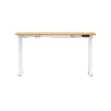 Oikiture 150cm Electric Standing Desk with Drawer Adjustable White & Oak - Extra Image