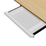 Oikiture 150cm Electric Standing Desk with Drawer Adjustable White & Oak