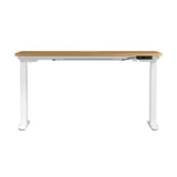 Oikiture Standing Desk Wireless Charging Dual Motor 140CM White&Oak