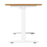 Oikiture Standing Desk Wireless Charging Dual Motor 140CM White&Oak