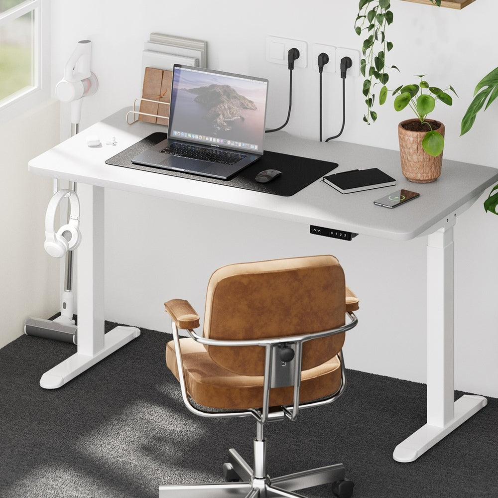 Oikiture Standing Desk Wireless Charging Dual Motor 140CM White