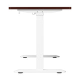 Oikiture Standing Desk Wireless Charging Dual Motor 140CM White&Walnut - Close-Up Angle