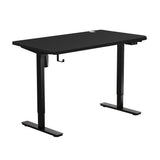 Oikiture Electric Standing Desk Single Motor Black 120cm