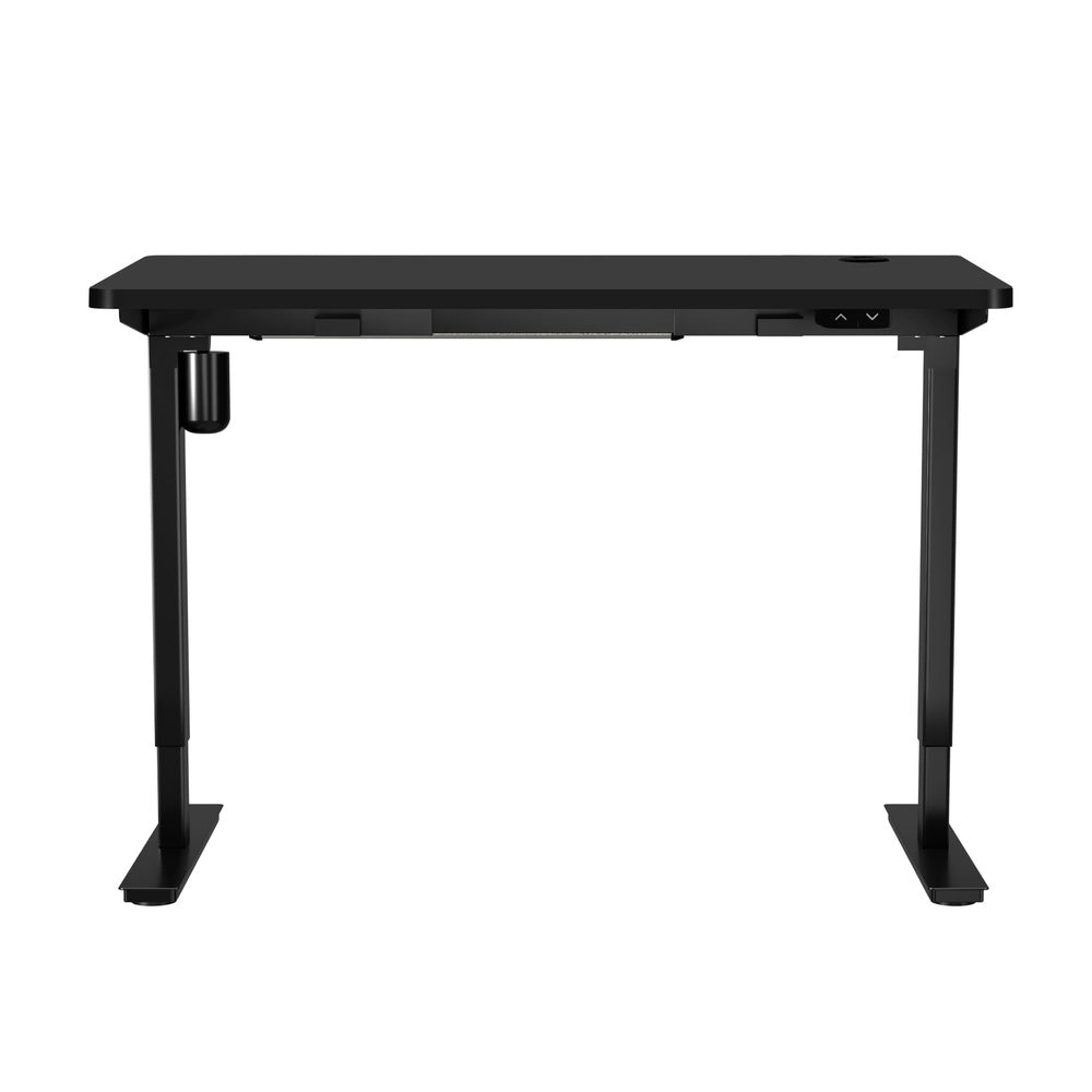 Oikiture Electric Standing Desk Single Motor Black 120cm