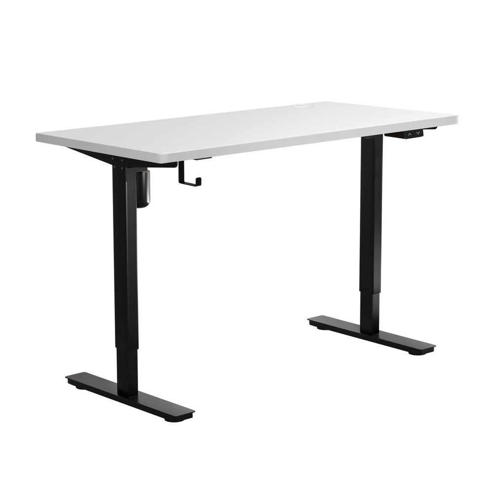 Oikiture Electric Standing Desk Single Motor Black&White 120cm