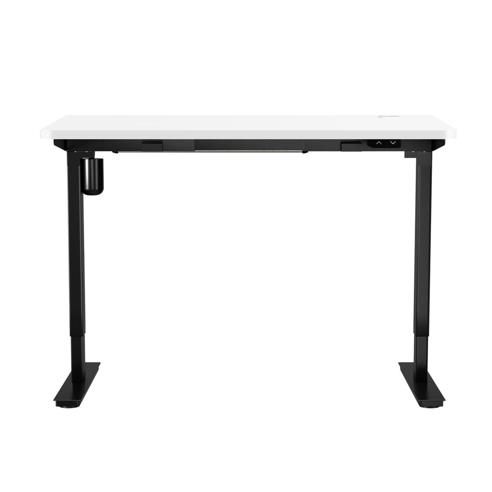 Oikiture Electric Standing Desk Single Motor Black&White 120cm
