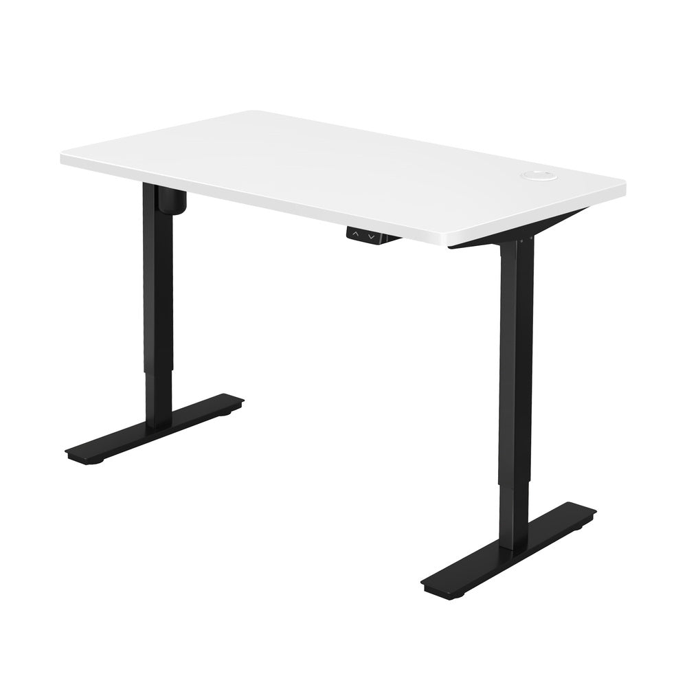 Oikiture Electric Standing Desk Single Motor Black&White 120cm