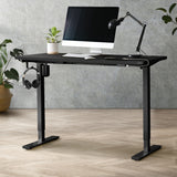 Oikiture Electric Standing Desk Single Motor 140cm Black