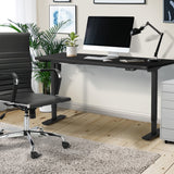 Oikiture Electric Standing Desk Single Motor 140cm Black