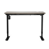 Oikiture 140CM Electric Standing Desk Adjustable Black&Grey-Oak