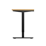 Oikiture Electric Standing Desk Single Motor Black&Oak 140CM