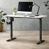 Oikiture Electric Standing Desk Single Motor Black&White 140CM - Extra Image