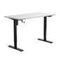 Oikiture Electric Standing Desk Single Motor Black & White 140cm
