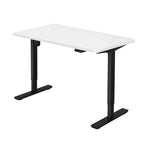 Oikiture Electric Standing Desk Single Motor Black & White 140cm