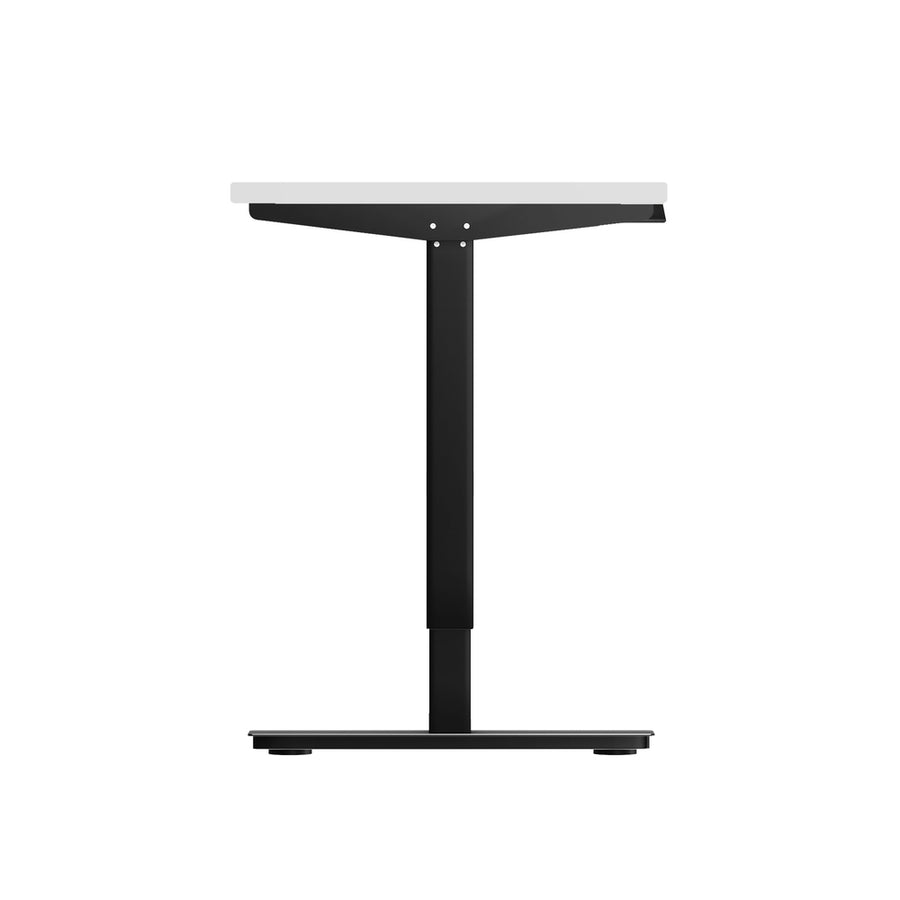 Oikiture Electric Standing Desk Single Motor Black & White 140cm