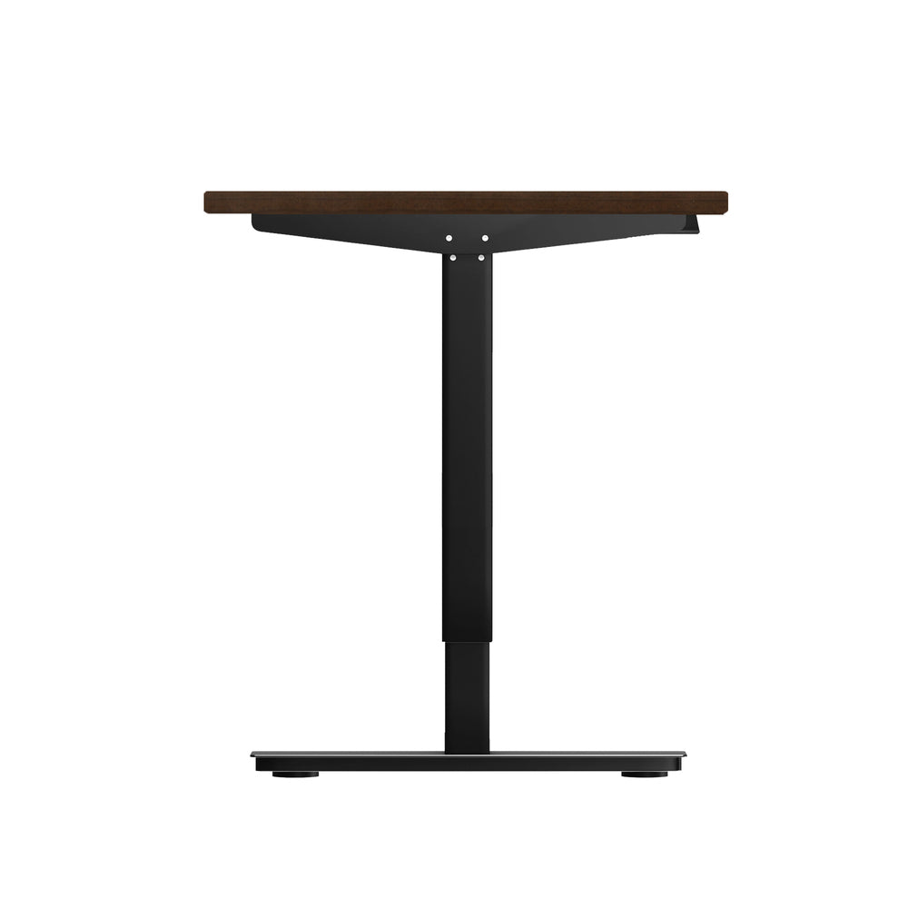 Oikiture Electric Standing Desk Single Motor Black&Walnut 140CM