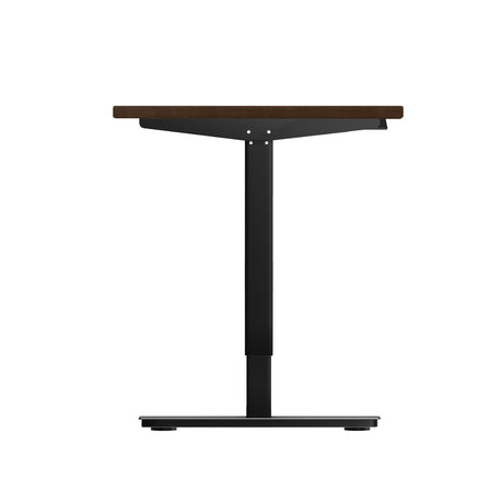 Oikiture Electric Standing Desk Single Motor Black & Walnut 140cm