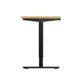 Oikiture Electric Standing Desk Single Motor Black&Oak 150cm - 45-Degree Angle