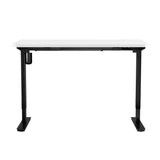Oikiture Electric Standing Desk Single Motor Black&White 150cm - Side View