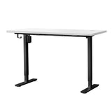 Oikiture Electric Standing Desk Single Motor Black&White 150cm - Rear View