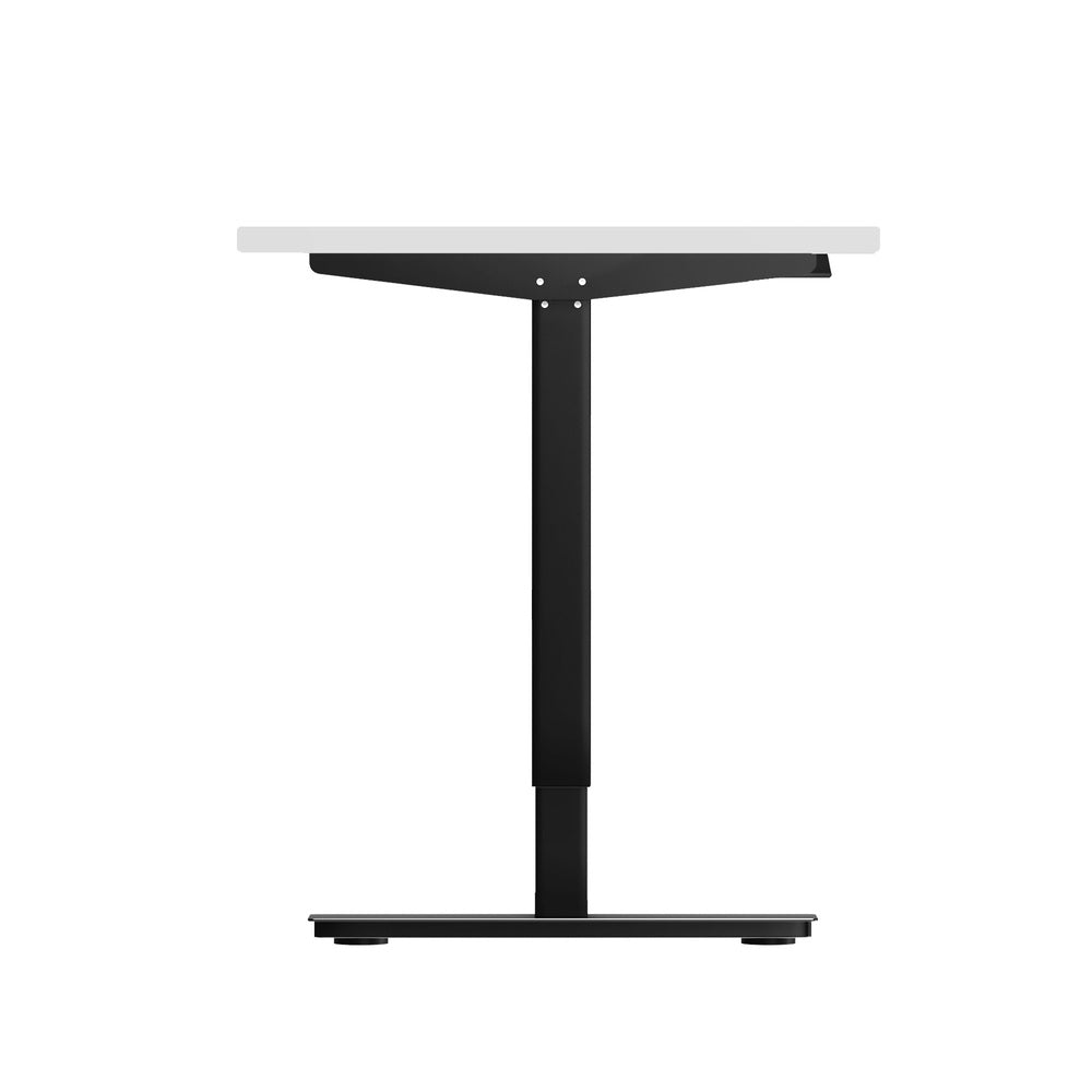 Oikiture Electric Standing Desk Single Motor Black&White 150cm
