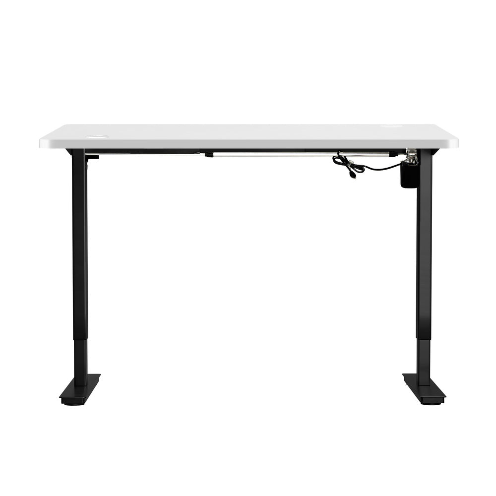 Oikiture Electric Standing Desk Single Motor Black&White 150cm