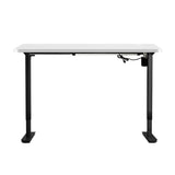 Oikiture Electric Standing Desk Single Motor Black&White 150cm - Front View