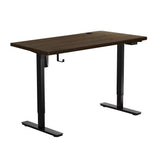 Oikiture Electric Standing Desk Single Motor Black&Walnut 150cm
