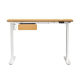Oikiture 150cm Electric Standing Desk w/ Drawer Adjustable White Oak - Extra Image