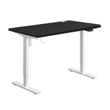 Oikiture Electric Standing Desk Single Motor Walnut&Black 120cm