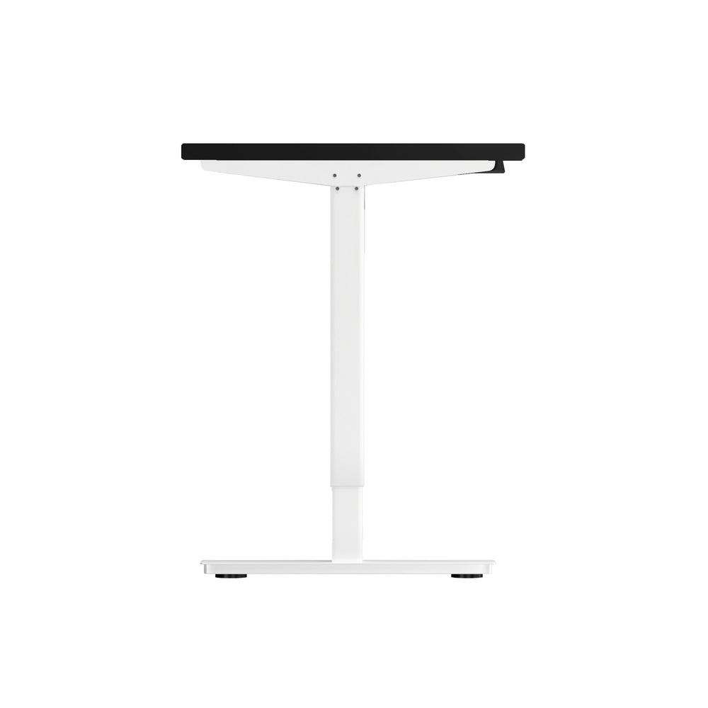 Oikiture Electric Standing Desk Single Motor Walnut&Black 120cm