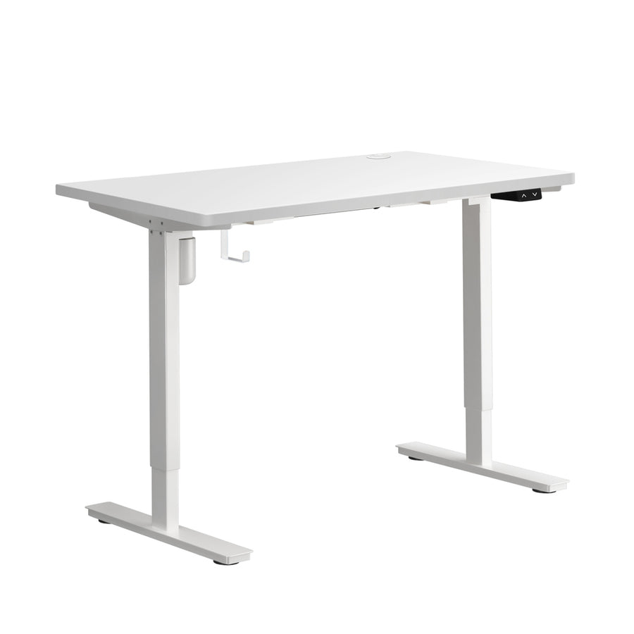 Oikiture Electric Standing Desk Single Motor White 120cm