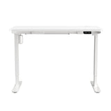 Oikiture Electric Standing Desk Single Motor White 120cm - Top-Down View