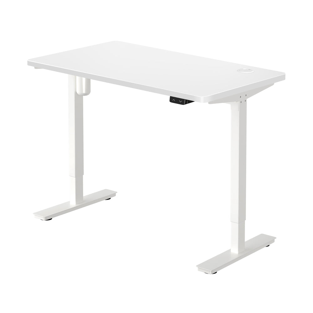 Oikiture Electric Standing Desk Single Motor White 120cm