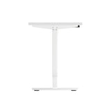 Oikiture Electric Standing Desk Single Motor White 120cm - Front View