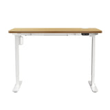 Oikiture Electric Standing Desk Single Motor White&Oak 140CM - Extra Image