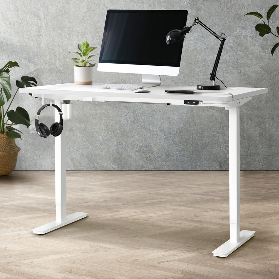 Oikiture Electric Standing Desk Single Motor White 140CM, image 13