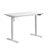 Oikiture Electric Standing Desk Single Motor White 140CM
